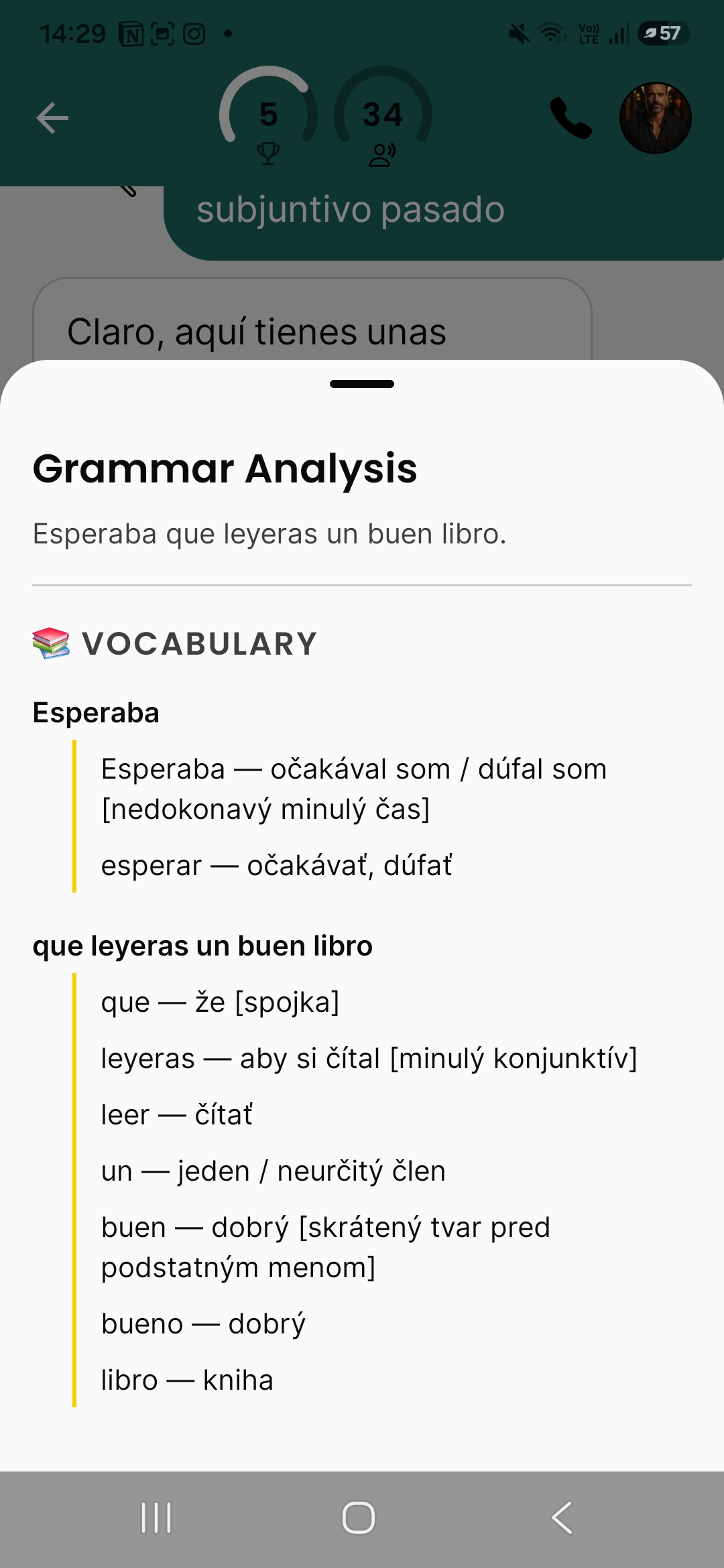 Gramatický rozbor španielskej vety s vysvetlením do slovenčiny