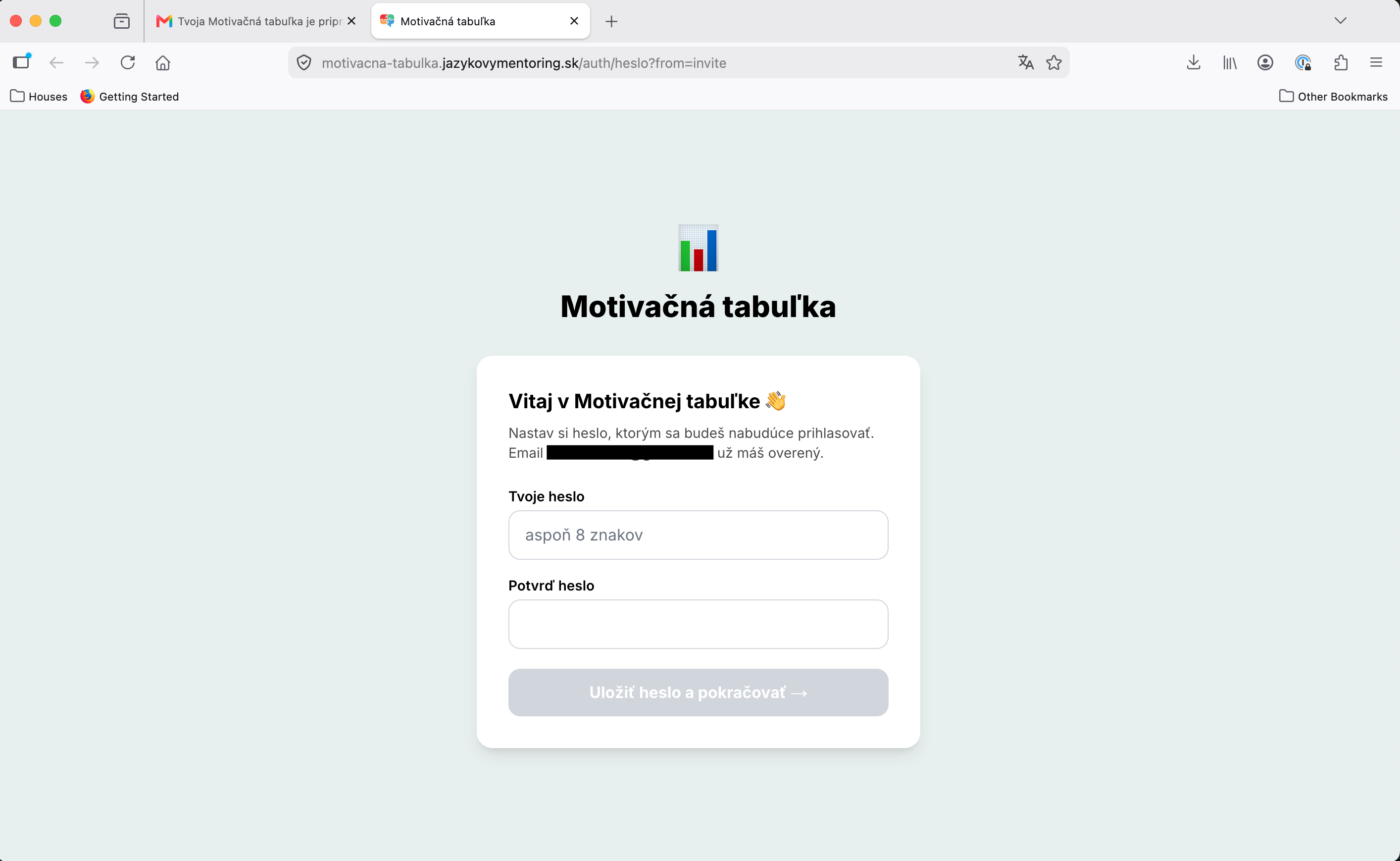 Nastavenie hesla na webe