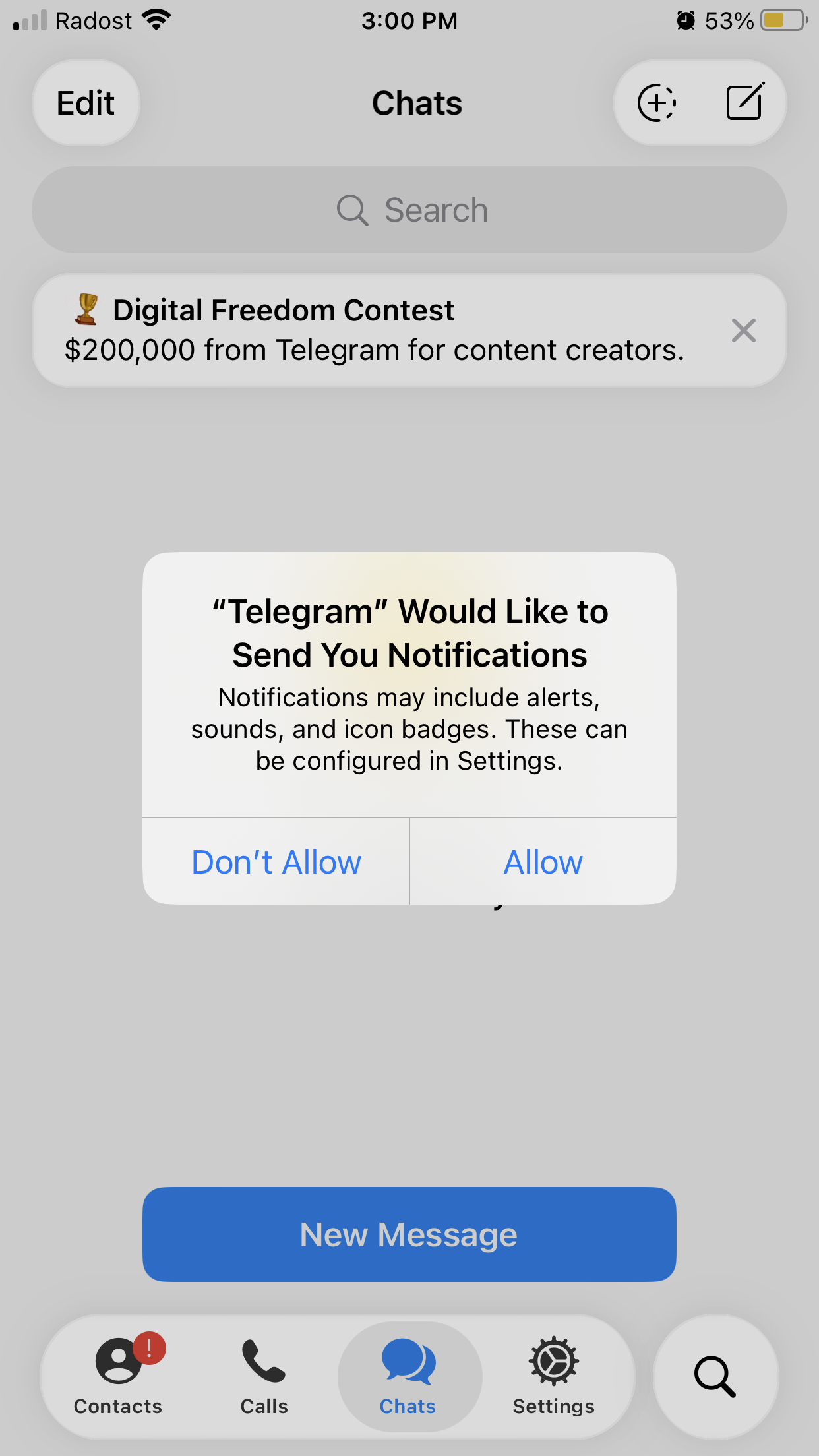Telegram by chcel posielať notifikácie
